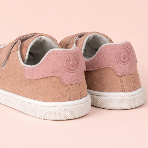 Barfuß Sneaker -  Modell Roller von Coqueflex in Pfirsichrosa